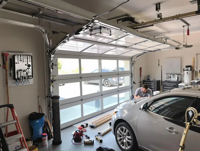 Garage door noise reduction service by South Whittier Garage Door Repair in South Whittier