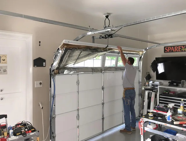 Garage door section replacement by South Whittier Garage Door Repair in South Whittier